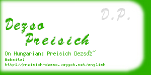 dezso preisich business card